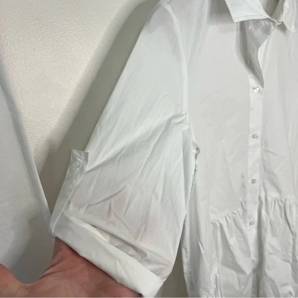 NWT Madewell Button-Front Mini Shirtdress in Poplin Women's Regular XXS Resort - Picture 8 of 11